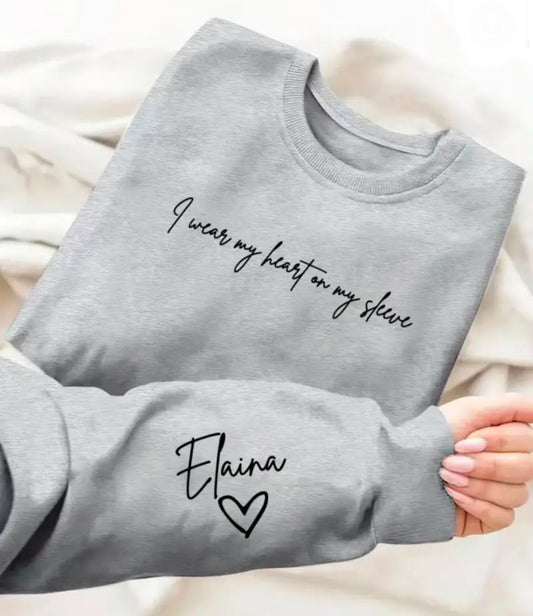 Personalised Sleeve Sweatshirt