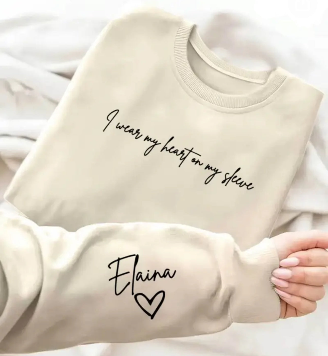 Personalised Sleeve Sweatshirt