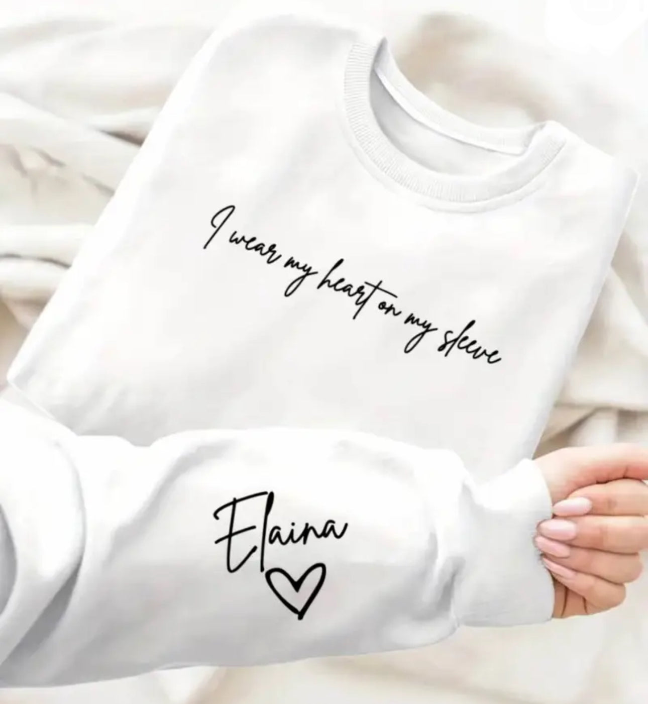 Personalised Sleeve Sweatshirt